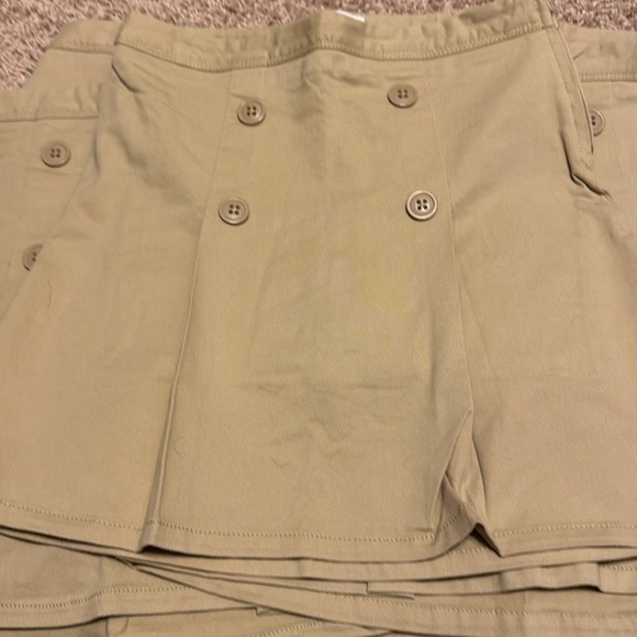 7pk The Children’s Place Girls Tan Button-Front Skort Uniform Style Size 10 - Picture 2 of 5